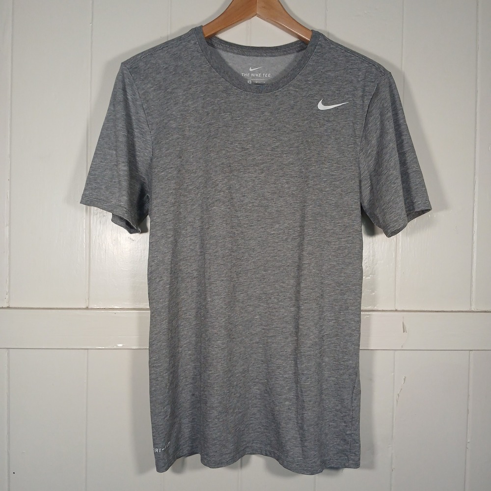 Nike Dri-FIT T-Shirt Mens M Grey Short Sleeve Athletic Cut 706625-091